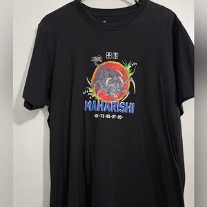Maharishi Black Tee with Vibrant Graphic